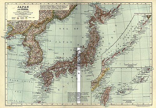 Japonsko a Korea - Británnica 1911