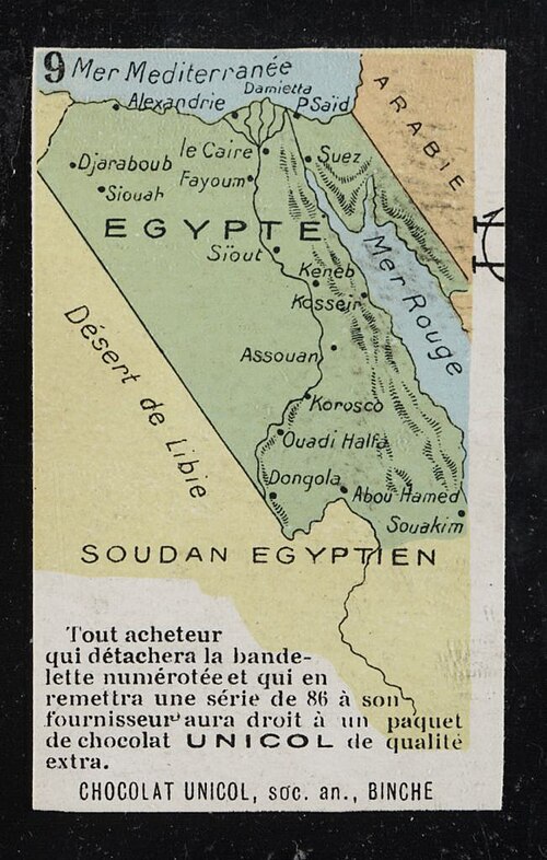 Mapa Egypta (bez datace)