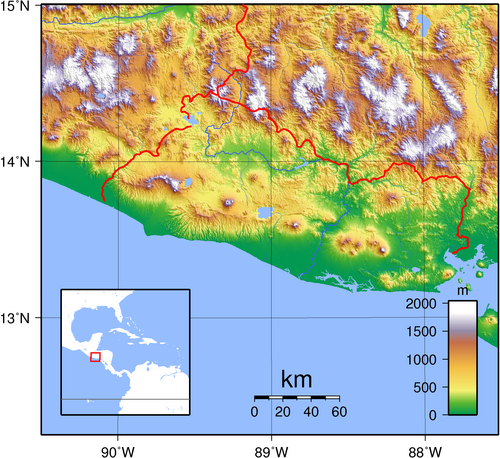Topografie El Salvadoru