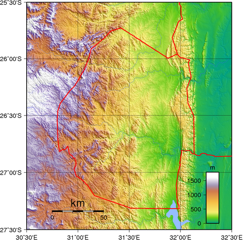 Topografie Eswatini
