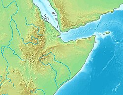 Mapa Etiopie - vysoké hory