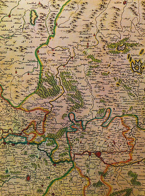Nejpřesnější mapa Lotrinské oblasti