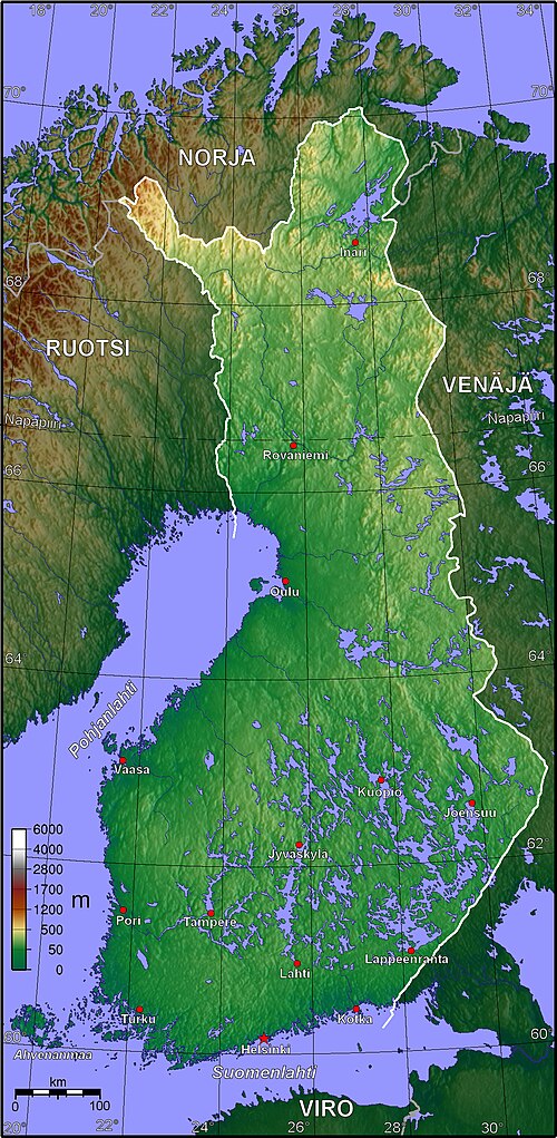 Finská topografie - finština