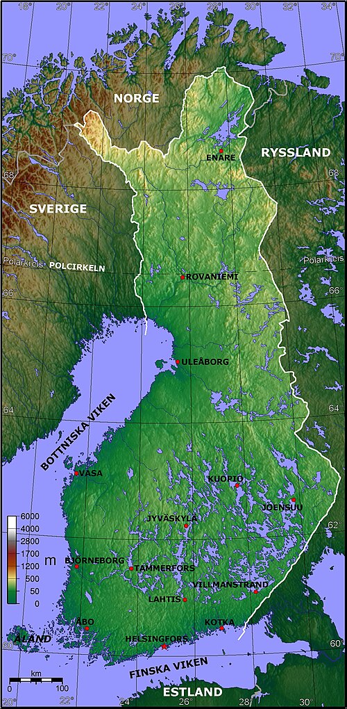 Finská topografie - švédština