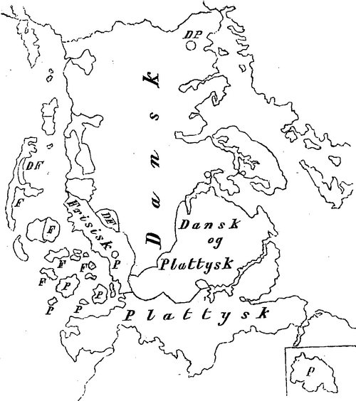 Folkevennen 1864 - Mapa dánštiny