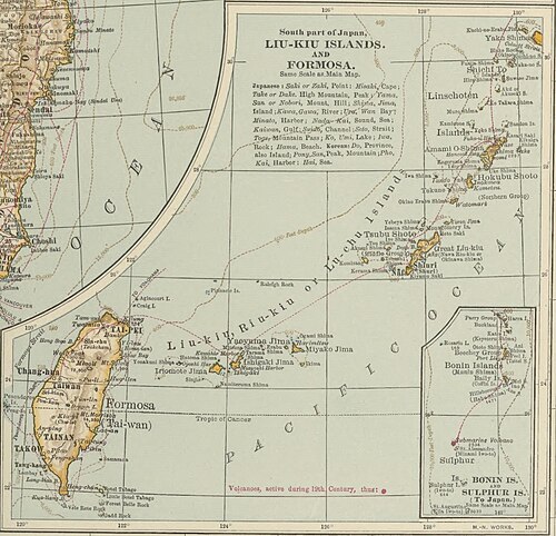 Mapa Formózy z roku 1902 z Britannica
