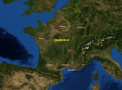 Mapa Francie
