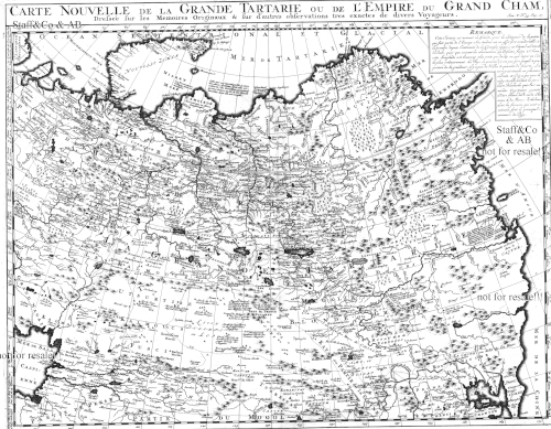 Frederick de Wit. Mapy Asie. Měděná rytina. 1670