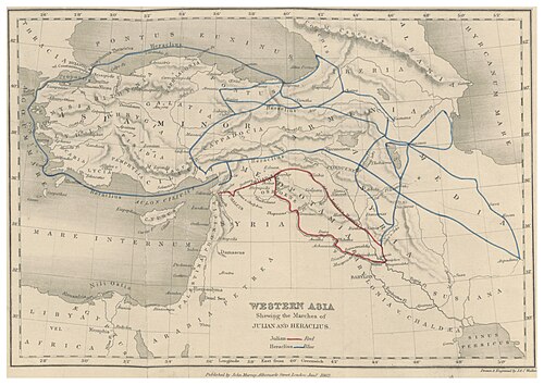 Mapa západní Asie, Gibbon 1862