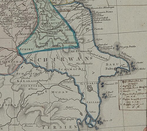 Širván, kresleno I.C.M. Reinecke 1804