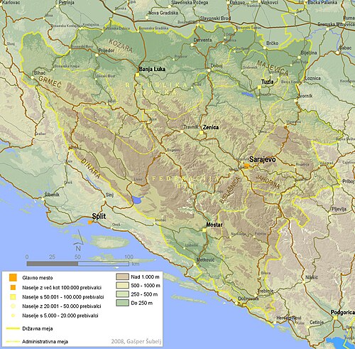Obecná mapa BiH