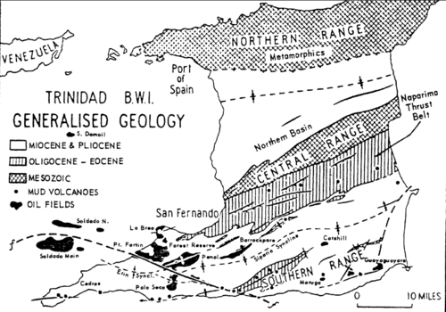 Geologická mapa Trinidad