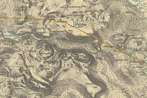 Mapa generálního štábu 1932 Matsdal