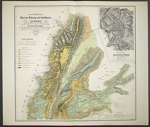 Geologická mapa Libanonu