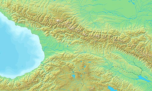 Topografická mapa Gruzie DEMIS