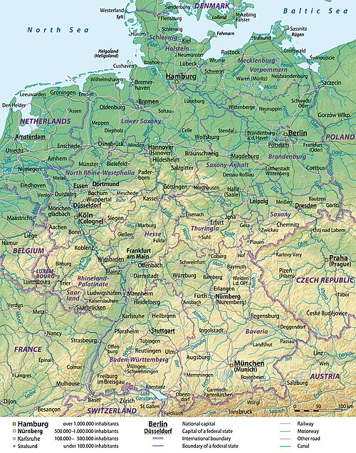 Všeobecná mapa Německa