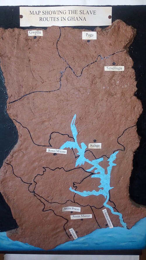 Mapa reliéfu Ghany