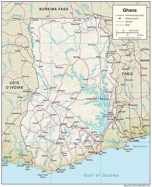 Fyzicko-geografické poměry Ghany