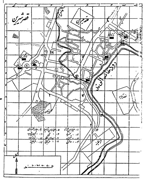 Mapa Ghasr-e Šírín (1330)