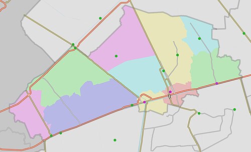 Giarai - administrativní mapa podčásti