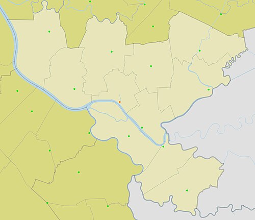Administrativa mapa okresu Goquao