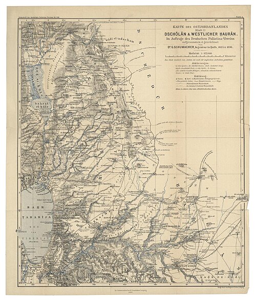 Gottlieb Schumacher. Mapa Transjordánska Svazek I