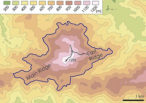 Topografická mapa Grand Bois - detail