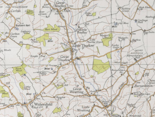 Historická mapa Great Thurlow