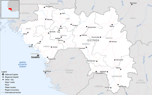 Základní mapa Guineje