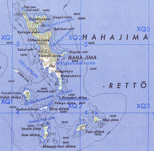Mapa Hahajima-retto