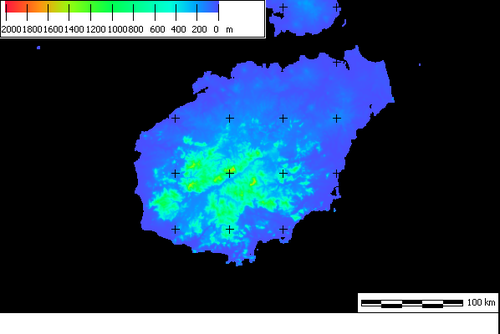 Hainan ze SRTM30