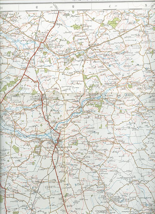 Mapa Halesworthe z roku 1921