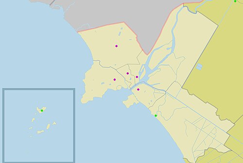 Administrativa mapa města Hatien