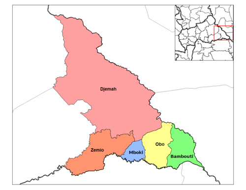 Podprefektury Haut-Mbomou