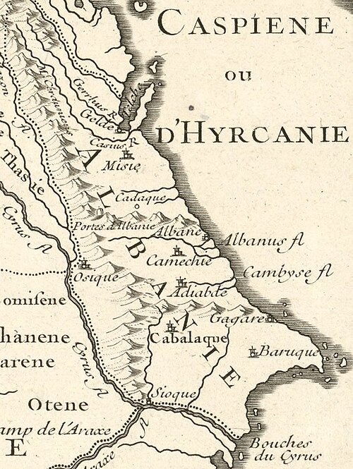 Mapa Albánie 1729 od Henri Liébaux