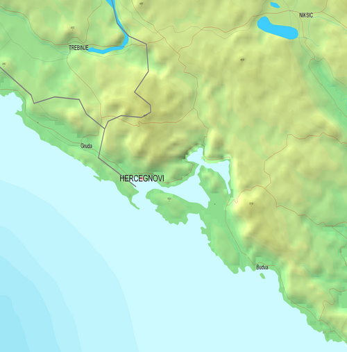 Mapa Herceg Novi