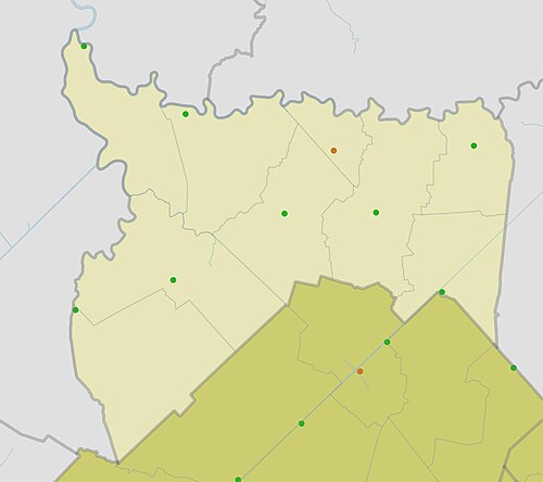 Administrativa mapa okresu Hondan