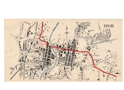 Ipoh - historická mapa města
