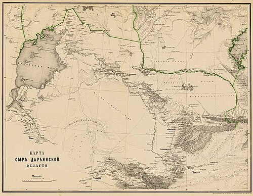 Ilin 186x Mapa oblasti Syr-Darinské