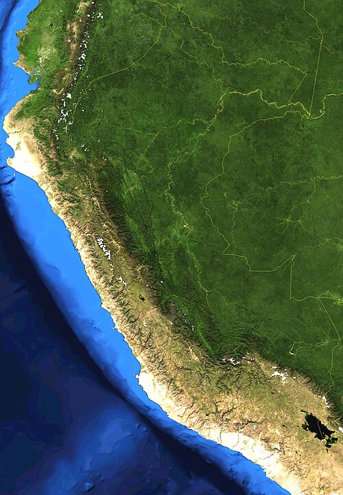 Satelitní snímek Peru