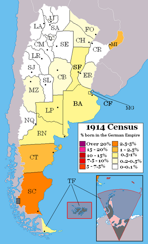Němci v Argentině (1914)