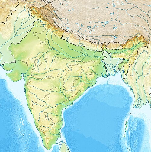 Topografická mapa Indie