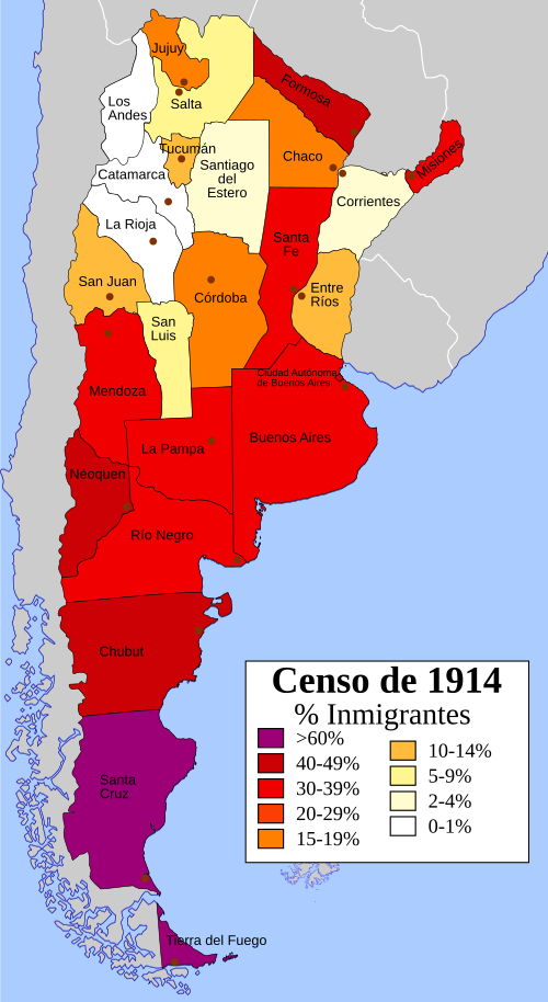 Přistěhovalci v Argentině (1914)