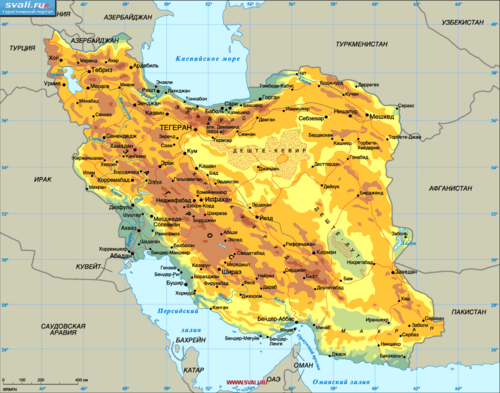 Írán xeritní mapa