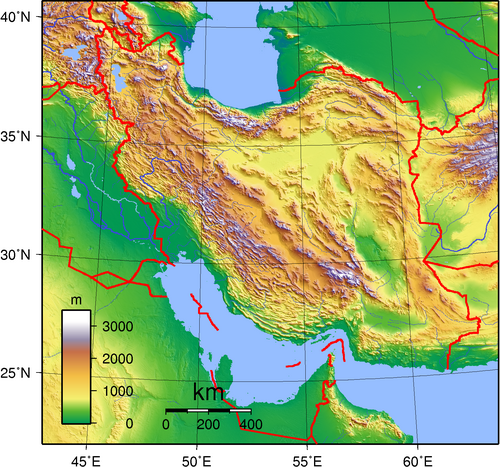 Írán topografie
