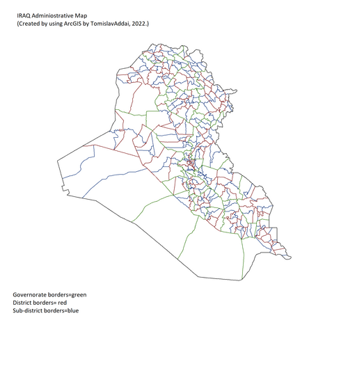 Administrativa mapa Iráku