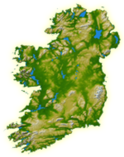 Geografická mapa Irska