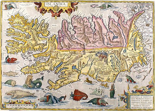 Islandská mapa Gudbrandura A