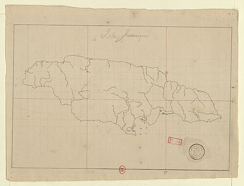 Ostrov Jamajka (slepá mapa)