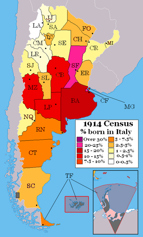 Italové v Argentině (1914)
